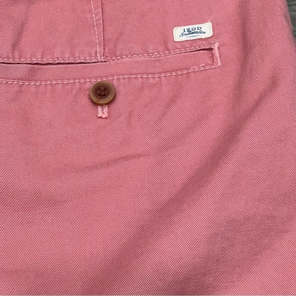 Izod Saltwater Salmon Flat Front Shorts 100% Cotton Size 36 - Picture 4 of 6